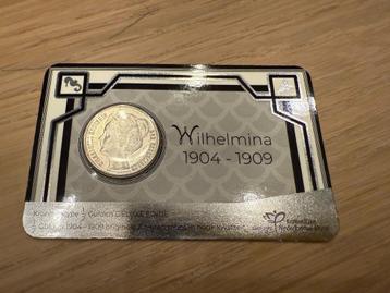 coincard halve gulden Wilhelmina Kroningstype 1909 beschikbaar voor biedingen