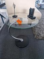Design Glazen Bijzettafel, Minder dan 55 cm, Rond, Modern, Ophalen