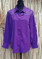 M Piace Travelstof Blouse Maat XL Kleur Purple, Mi Piace, Verzenden, Paars, Maat 46/48 (XL) of groter