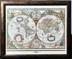 Wanddecoratie - oude wereldkaart 80 cm x 65 cm, Ophalen, Zo goed als nieuw