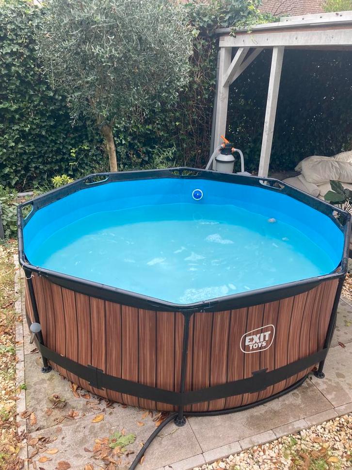 Exittoys zwembad 220 plus zandfilter, Tuin en Terras, Zwembaden, Gebruikt, Opzetzwembad, Minder dan 80 cm, 200 tot 300 cm, Rechthoekig