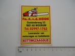 sticker oud Kettingzaag husqvarna chainsaw wognum vd Heide, Verzenden, Zo goed als nieuw, Bedrijf of Vereniging