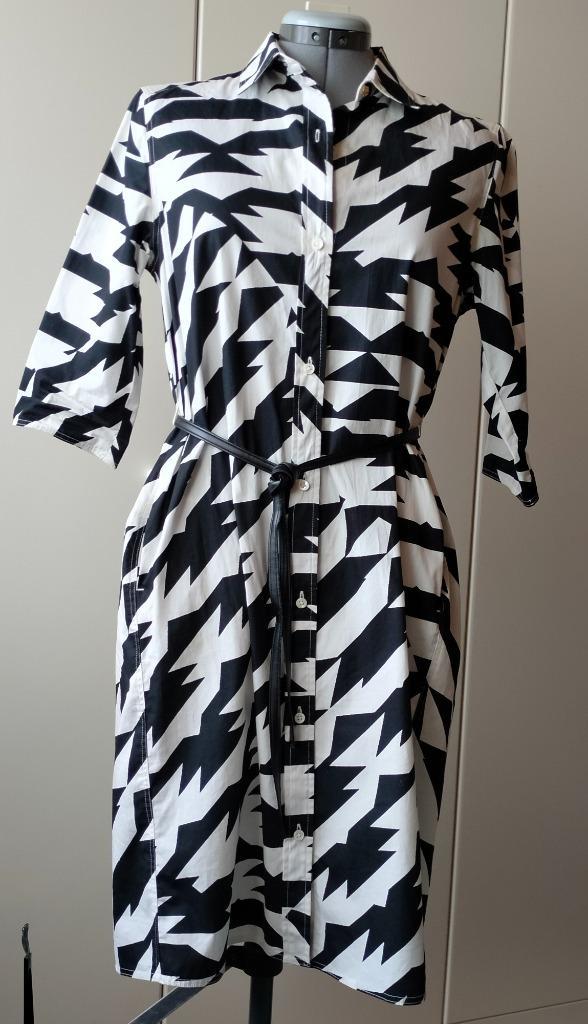 Jurk black/white, Kleding | Dames, Jurken, Zo goed als nieuw, Maat 34 (XS) of kleiner, Overige kleuren, Knielengte, Verzenden