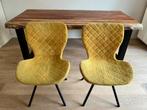 Set van 2 gele eetkamerstoelen, Huis en Inrichting, Stoelen, Ophalen, Gebruikt, Twee, Overige kleuren