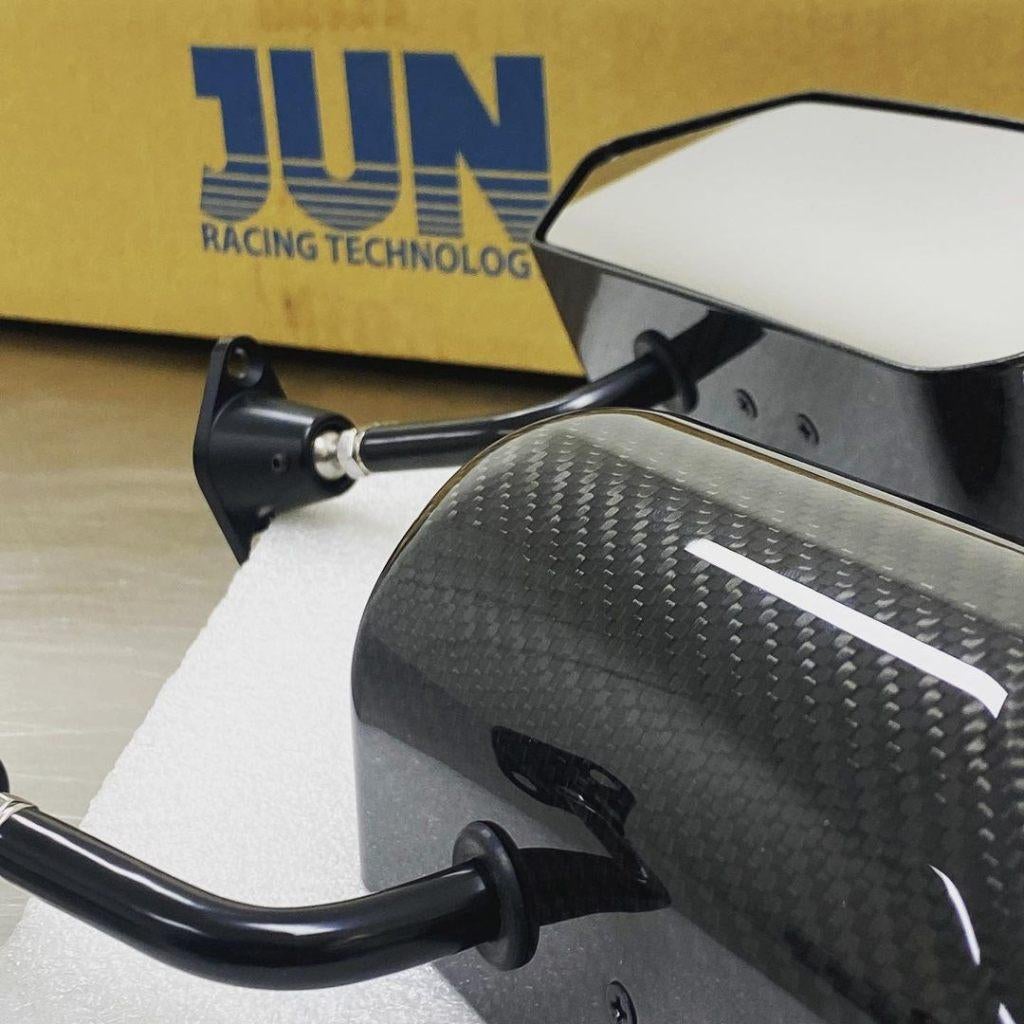 JUN Carbon spiegel set - Mitsubishi Lancer Evolution Evo 10, Ophalen of Verzenden