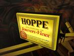 Dubbelzijdige Hoppe Jenever en Vieux lichtreclame, Verzamelen, Gebruikt, Verzenden, Lichtbak of (neon) lamp, Hoppe vieux