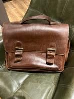Origineel ruitertas leder ., Bruin, Aktetas of Boekentas, Ophalen of Verzenden, Zo goed als nieuw