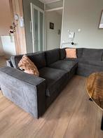Hoekbank met rib stof, Huis en Inrichting, Banken | Complete zithoeken, Ophalen, Zo goed als nieuw, Stof