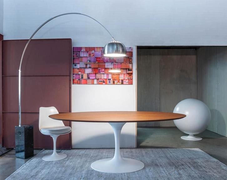 Uittrekbare tulipe tafels houten of laminate eero saarinen, Huis en Inrichting, Lampen | Hanglampen, Zo goed als nieuw, 75 cm of meer