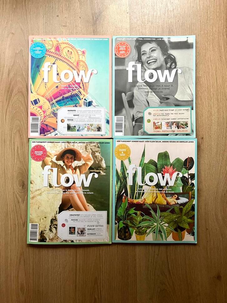 Flow Magazine Collectie - 4 Stuks, Boeken, Tijdschriften en Kranten, Zo goed als nieuw, Damesbladen, Ophalen of Verzenden