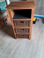 Teak houten kastje met lades - 84x45x37 cm, Huis en Inrichting, Kasten | Ladekasten, Ophalen, 25 tot 50 cm, Minder dan 50 cm, Minder dan 100 cm