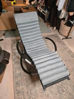 vidaXL Ligbed voor buiten geometrisch zwart en grijs staal, Ophalen, Zo goed als nieuw, Metaal
