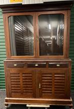 Mahonie houten vitrine kast, Ophalen