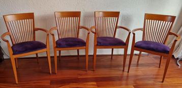 4 design vintage eetkamerstoelen - eettafelstoelen beschikbaar voor biedingen