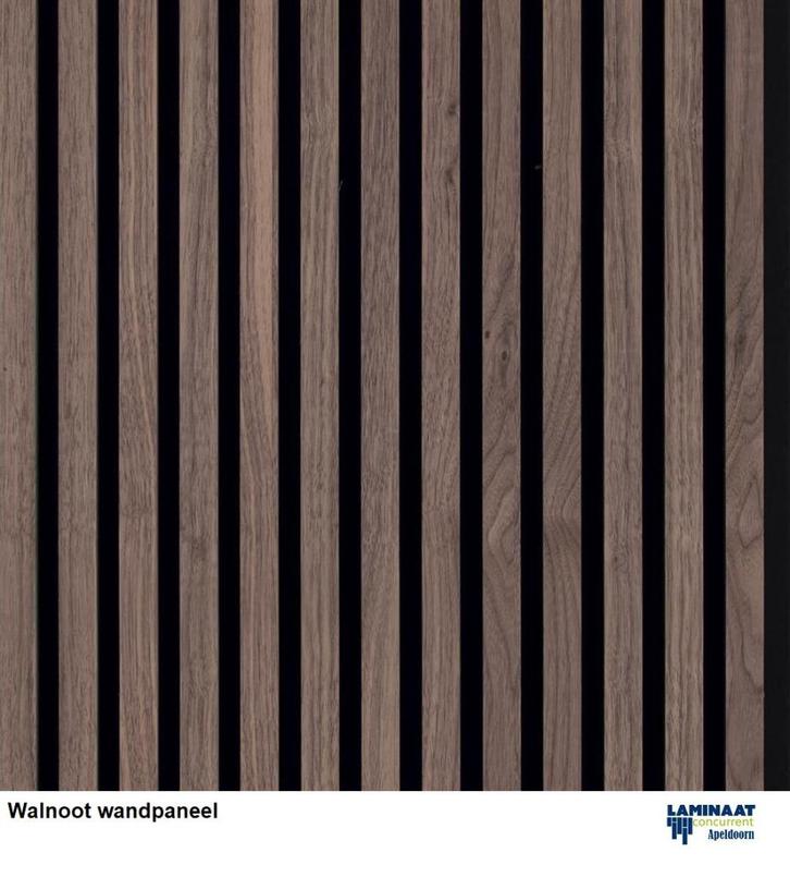 Akoestische Wandpanelen Walnoot 260cm x 52,6cm x 22mm, Huis en Inrichting, Woonaccessoires | Wanddecoraties, Nieuw, Ophalen of Verzenden