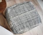 Nieuwe Marokkaanse berber wollen kelim, vloerkussen poef, Nieuw, Ophalen of Verzenden, 50 tot 75 cm, Vierkant