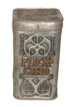groot blik Flick's 2,5 kg  cacao Amsterdam Jugendstil 1900, Verzamelen, Blikken, Ophalen of Verzenden, Gebruikt, Overige