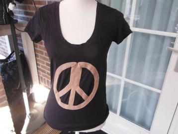 zwart shirt met vrede symbool, Laundry Industry, mt S beschikbaar voor biedingen