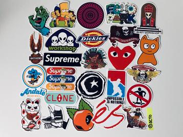 Stickers DIY skate Supreme Dickies Spitfire wheels CDG Real beschikbaar voor biedingen