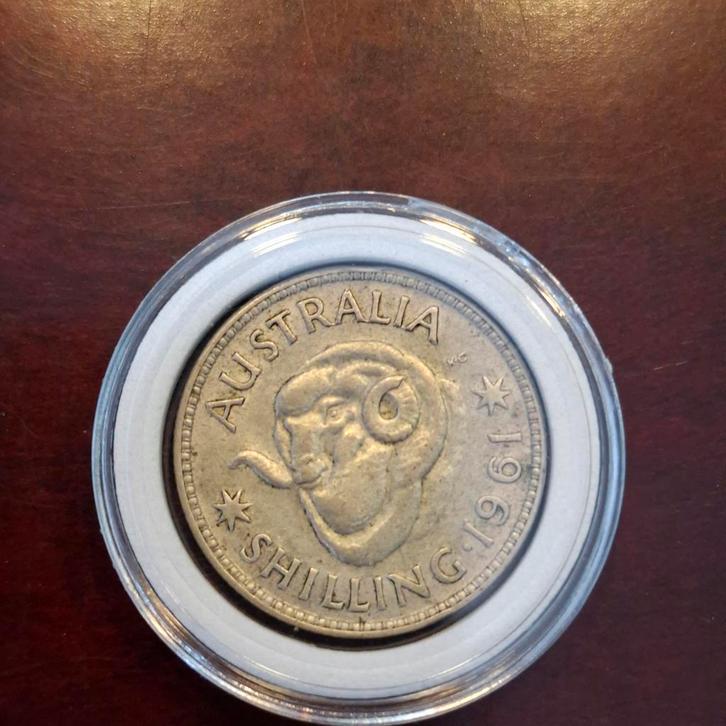 Australische Shilling 1961, Postzegels en Munten, Munten | Oceanië, Losse munt, Zilver, Ophalen of Verzenden