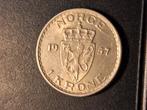 Noorwegen 1 krone 1957, Postzegels en Munten, Munten | Europa | Niet-Euromunten, Ophalen of Verzenden, Overige landen