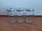 IKEA Glazen voorraadpot 10x10x18cm 900ml (set van 3), Ophalen of Verzenden, Zo goed als nieuw