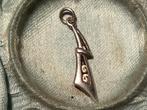 925 ZILVER DESIGN HANGER MET WITTE EDELSTENEN, Sieraden, Tassen en Uiterlijk, Antieke sieraden, Verzenden, Zilver, Hanger, Met edelsteen