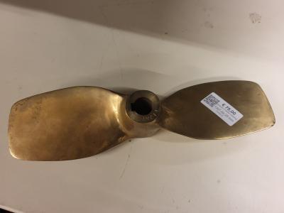 Schroef 2 blads messing 13x7 As 25 mm, Watersport en Boten, Bootonderdelen, Gebruikt