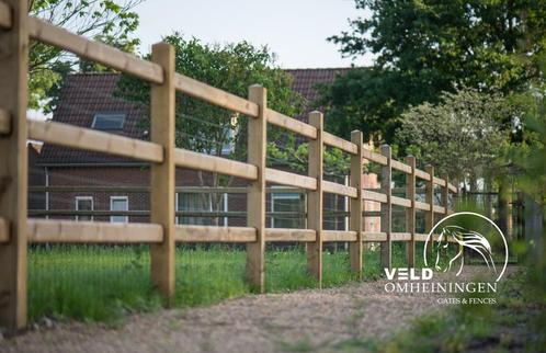 Doorsteek omheining, Houten afrastering, Hekwerk, Rijbak, Pa, Dieren en Toebehoren, Stalling en Weidegang, Opfok, Stalling, Weidegang