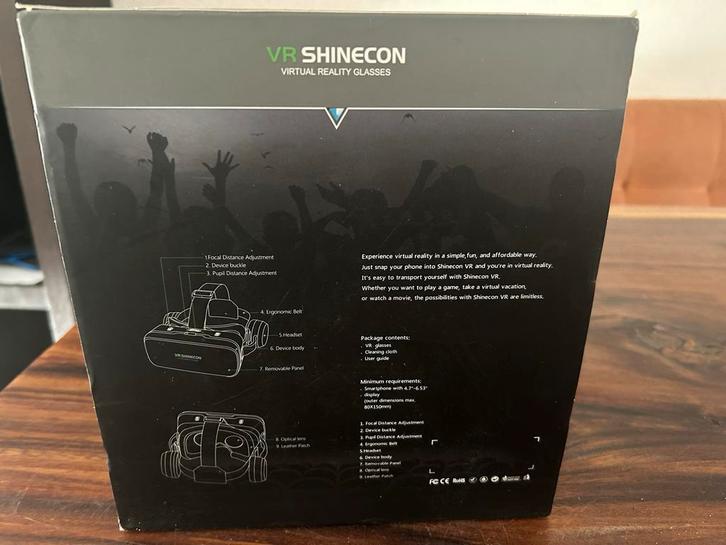 Shinecon VR bril - Nieuw in doos, Spelcomputers en Games, Virtual Reality, Nieuw, Telefoon, VR-bril, Ophalen of Verzenden