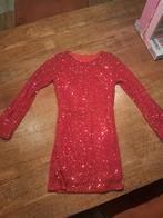 Glitterjurkje - Maat 128, Kleding | Dames, Jurken, Ophalen of Verzenden, Zo goed als nieuw, Rood, Boven de knie
