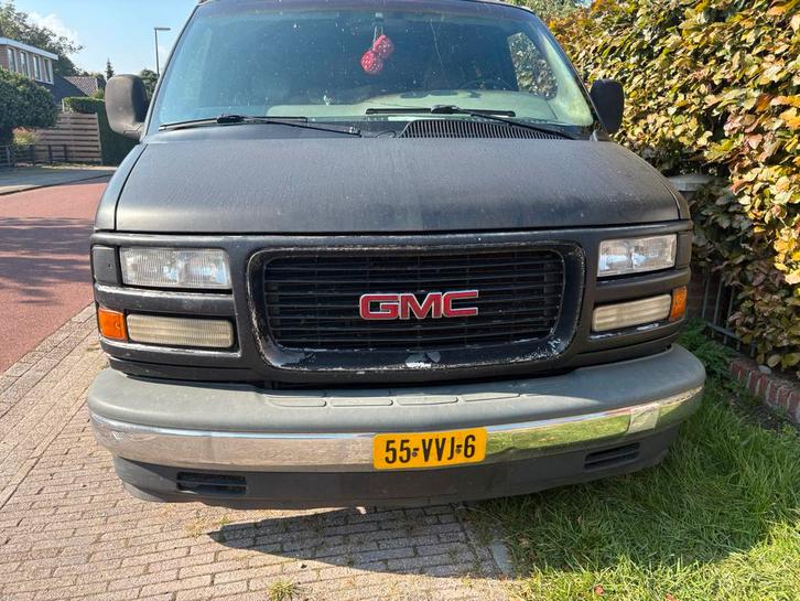 Gmc savana grijs kenteken camper lpg benzine, Auto's, Bestelauto's, Particulier, Airconditioning, Apple Carplay, Cruise Control