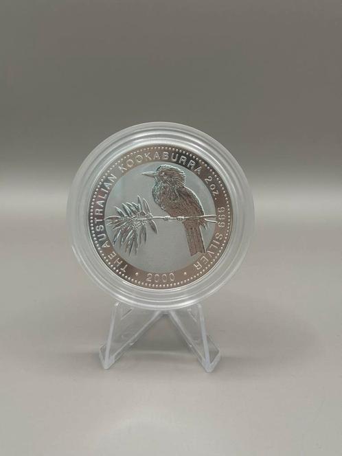 Australian- Kookaburra - 2000 - 2 OZ, Postzegels en Munten, Edelmetalen en Baren, Zilver, Ophalen of Verzenden