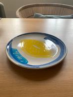 Handgemaakt bord - Citroen design, Huis en Inrichting, Ophalen, Porselein of Keramiek, Schaal, Rond