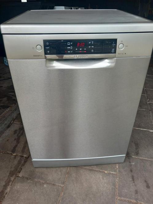 Rvs Vaatwasser Bosch Serie 4, Witgoed en Apparatuur, Vaatwasmachines, Zo goed als nieuw, Vrijstaand, 85 tot 90 cm, 60 cm of meer