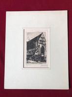 Originele ets Jansen (?) Das Bratwurstglöcklein Nürnberg, Antiek en Kunst, Ophalen of Verzenden