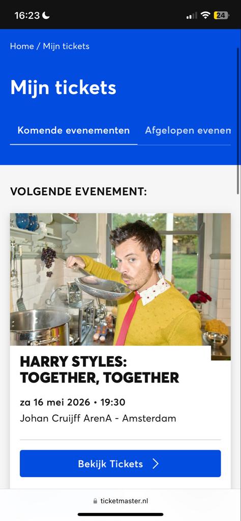 4 Harry Styles tickets 16 mei - Amsterdam - Ziggo dome, Tickets en Kaartjes, Concerten | Overige, Eén persoon, Mei