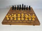 Plooibaar schaakbord met schaakstukken, Hobby en Vrije tijd, Gezelschapsspellen | Bordspellen, Ophalen of Verzenden