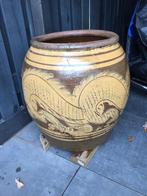 Mooie aardewerk pot groot, Tuin en Terras, Bloembakken en Plantenbakken, Ophalen, Zo goed als nieuw, Rond, Steen