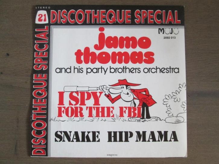 Jamo Thomas And His Party Brothers Orchestra - I Spy ( For, Cd's en Dvd's, Vinyl Singles, Gebruikt, Single, Overige genres, 7 inch