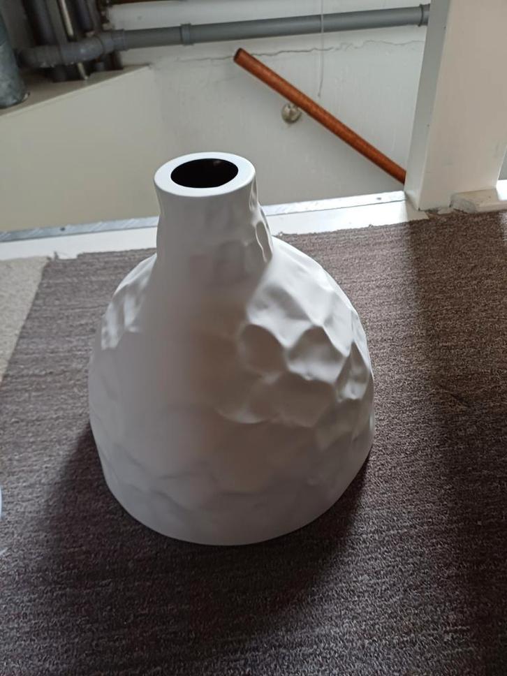 Witte Hanglamp met Structuur, Huis en Inrichting, Lampen | Hanglampen, Zo goed als nieuw, Minder dan 50 cm, Ophalen