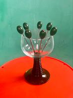 Retro olijfprikker set van 7 kleine olijven cocktailprikkers, Ophalen of Verzenden