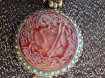 Zilver met turquoise medaillons intaglio antiek., Ophalen of Verzenden, Zilver