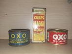 3 Oude blikken : oxo - liebig - bouillon, Verzamelen, Ophalen, Gebruikt, Overige, Overige merken