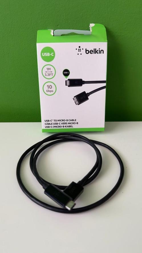 Belkin USB C naar Micro-USB B 3.1 Gen 2 kabel 1 meter als ni, Computers en Software, Pc- en Netwerkkabels, Zo goed als nieuw, Ophalen of Verzenden