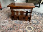 Houten bijzettafel / lectuurbak / krantenbak, Huis en Inrichting, Ophalen, Minder dan 45 cm, Gebruikt, 55 tot 75 cm