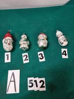kerstboomhangers retro glas 4 stuks , [ a512, Diversen, Kerst, Ophalen of Verzenden