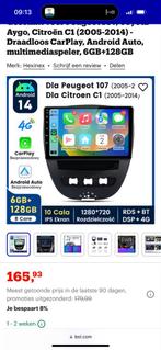 Autoradio CarPlay Android Auto Peugeot 107 Aygo C1, Ophalen of Verzenden, Nieuw