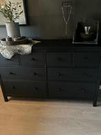 Zwart geverfde Ikea Hemnes kast, Ophalen, Gebruikt, 100 tot 150 cm, Met lade(s)