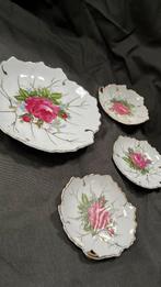 Vintage Schaaltje en 3 kleinere met Roos Design, Ophalen of Verzenden